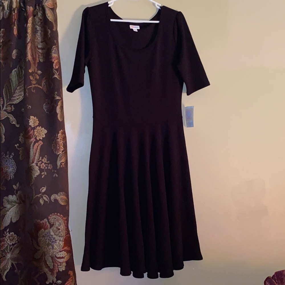 Lularoe Nicole dress black Noir 2XL